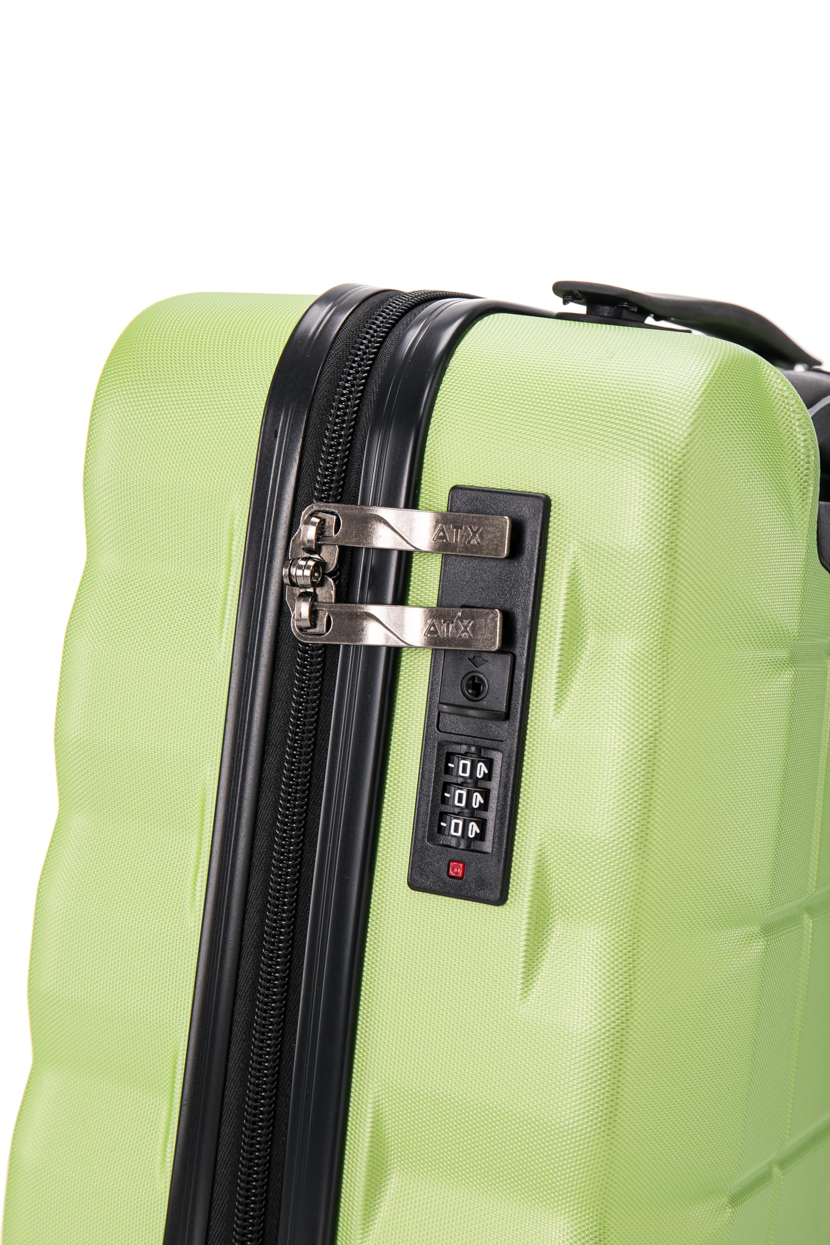 ATX Luggage Suitcase Large on 4 Dual Spinner Wheels Super Lightweight ABS Hard Shell Hold Check in with Built-in TSA Lock (Orange, 110 Liter)