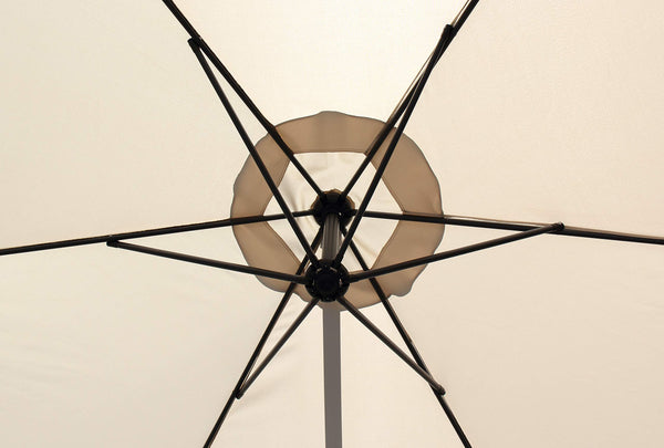 All Seasons Gazebos Ross James premium garden parasol umbrella with crank handle including base weight (Green)