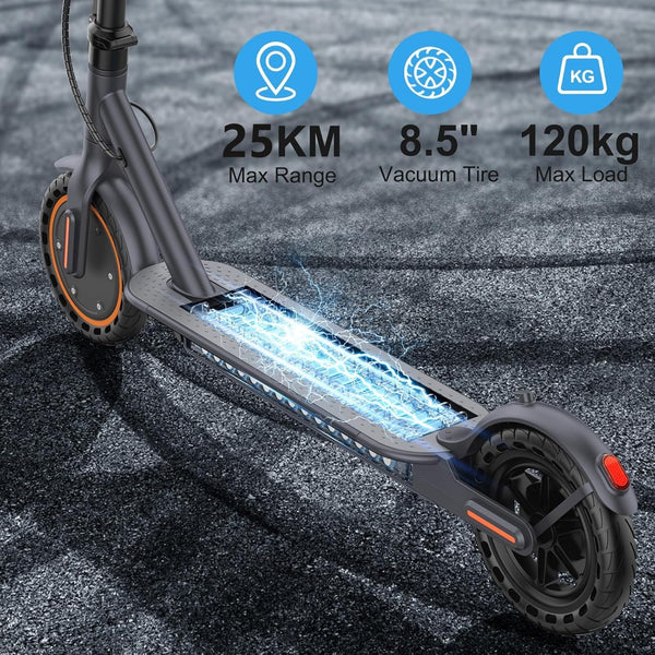Electric Scooter, Electric Scooter Adult 350W with 25-35KM Range, Max Speed 25KM/H, 8.5" Solid Tire, Double Braking System for Adults and Teens
