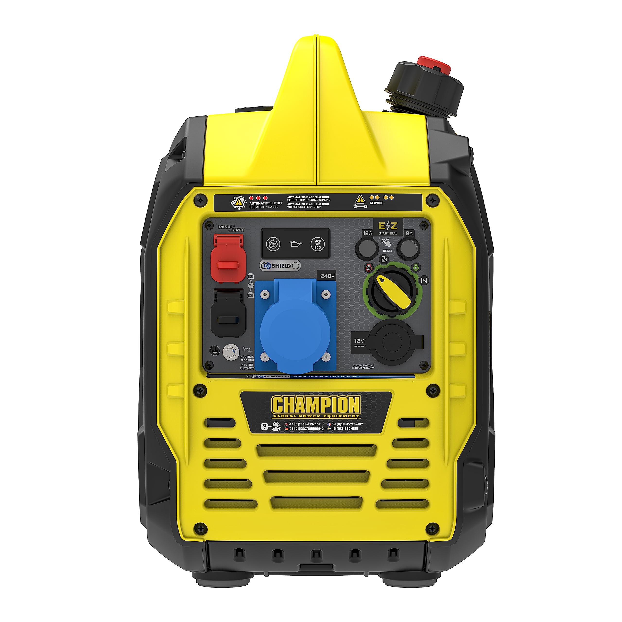 Champion Power Equipment 92001i 2200 Watt LPG Dual Fuel Portable Inverter Generator - 80cc Engine, 4.1L, Petrol or Propane - Lightweight, True Sine Wave, EZ Start, Fuel Fill Assist LED, Ultra Quiet