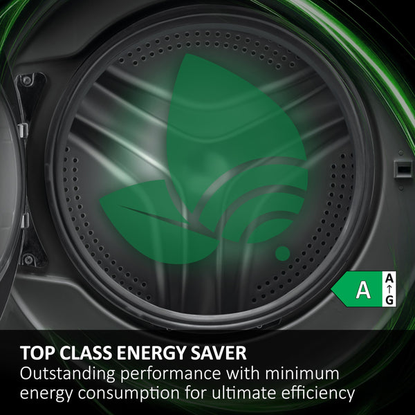 Haier HWQ90B416FWB-UK 9kg Integrated Washing Machine, A Rated, White & Black