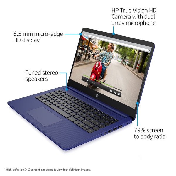HP 14" Laptop, Intel Core i5-1235U Processor, 8 GB RAM, 512 GB SSD, Intel Iris Xe Graphics, FHD Display, Up to 8hrs battery, Win 11, Dual Speakers, Natural Silver, 14s-dq5005sa