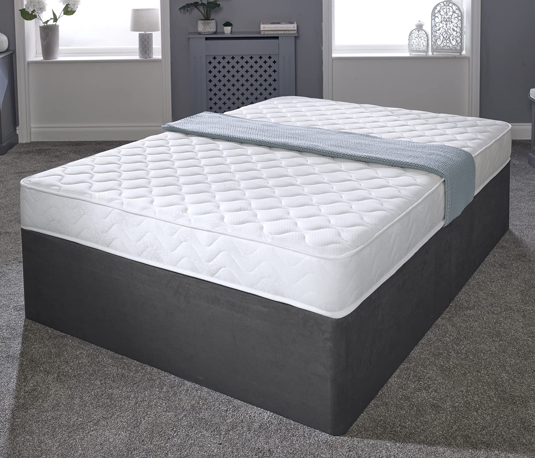 Extreme Comfort Flame Essentials Mattress | 2ft6 Shorty (75cm x 175cm) | Foam-Free Bonnell Spring | Plush Feel | Cooltouch Plus Sleep Surface | 18cm