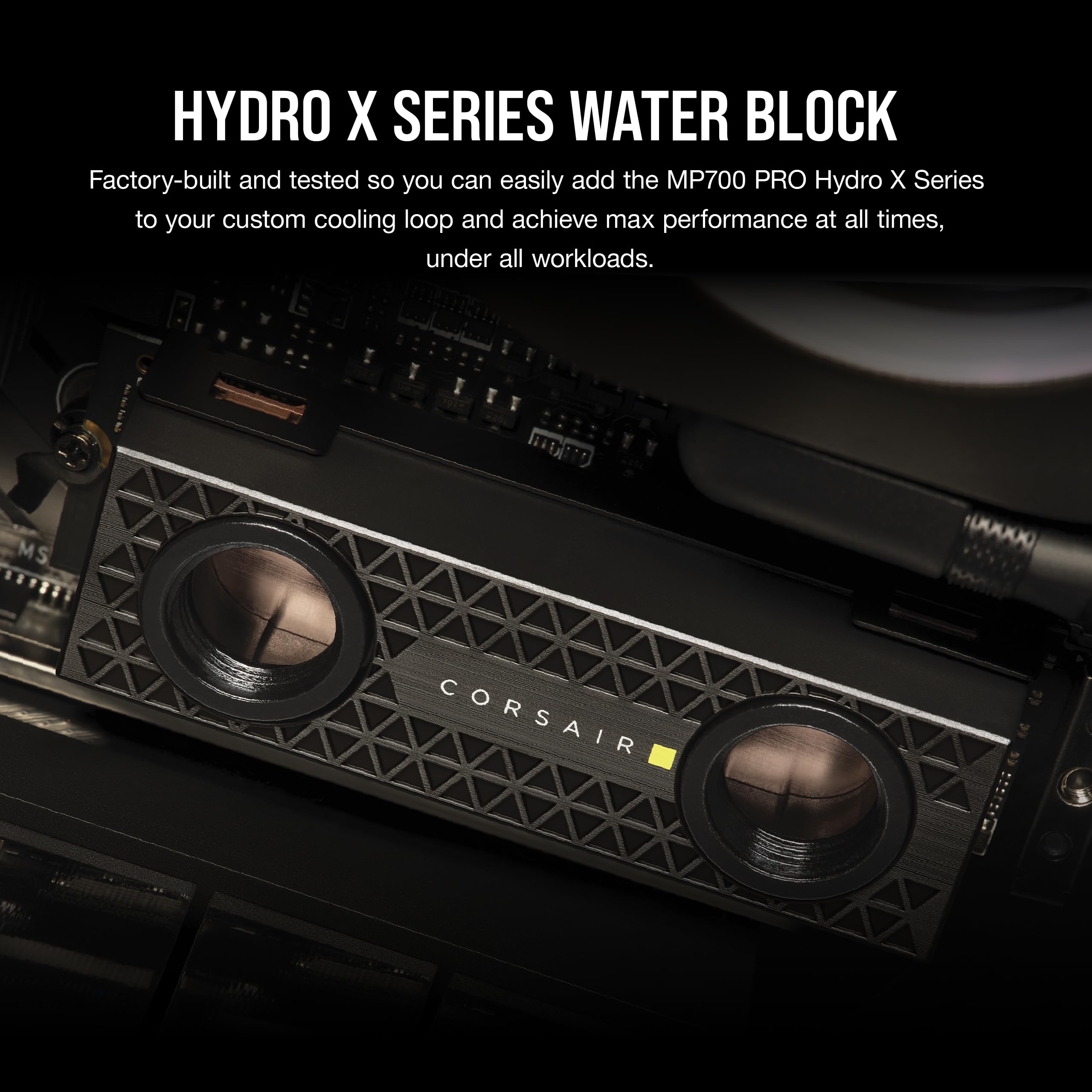 Corsair MP700 PRO 2TB M.2 PCIe Gen5 x4 NVMe 2.0 SSD – M.2 2280 – Up to 12,400MB/sec Sequential Read – High-Density TLC NAND – Black