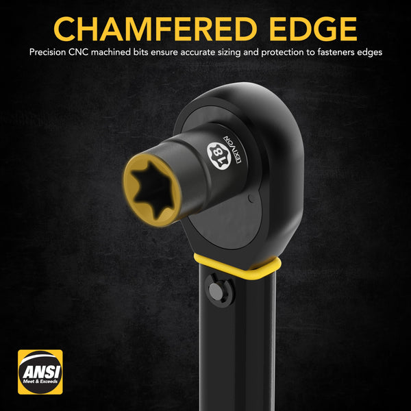 LEXIVON Master Wrench Key Set, 35-Piece Long Arm Ball End Hex Keys | 3-Pack Metric/SAE & Star, Industrial Grade S2 Alloy Steel (LX-131)