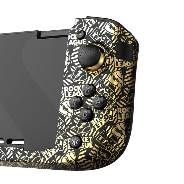 CRKD Nitro Deck+ Handheld Pro Controller for Nintendo Switch & OLED Model - TV Dockable - Programmable Sidekicks & Back Buttons - TruCollection System (Rocket League Gold Edition)