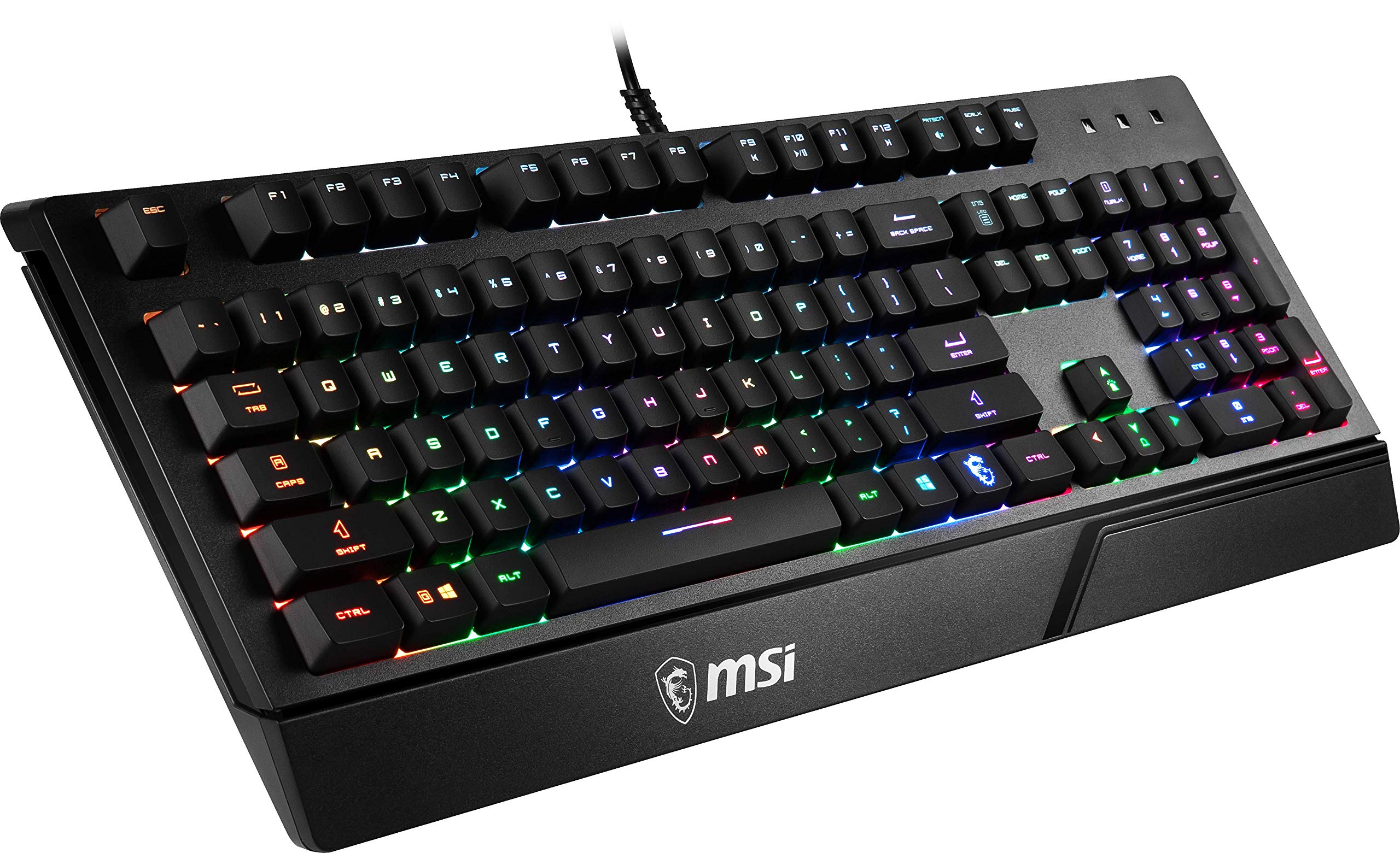 MSI Vigor GK71 Sonic Mechanical Gaming Keyboard (UK Layout) - MSI Sonic Red Switches (Linear), Ergonomic Keycaps, Anti-slip Base, Per-key RGB Mystic Light, USB 2.0 - Full-Sized