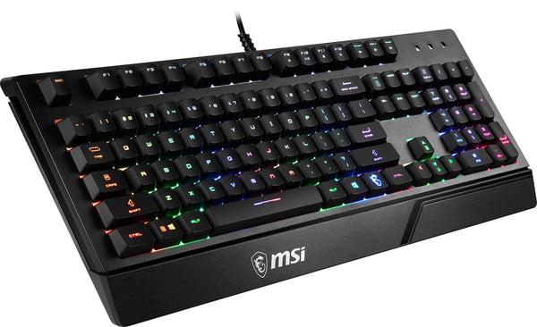 MSI Vigor GK71 Sonic Mechanical Gaming Keyboard (UK Layout) - MSI Sonic Red Switches (Linear), Ergonomic Keycaps, Anti-slip Base, Per-key RGB Mystic Light, USB 2.0 - Full-Sized