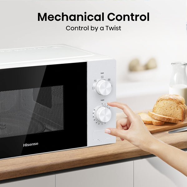 Hisense H23MOBSD1HUK 23 Litre 800W electronic Microwave with Auto Defrost, Digital Display, Smart Cook, Multi level cooking and Easy Clean- Black