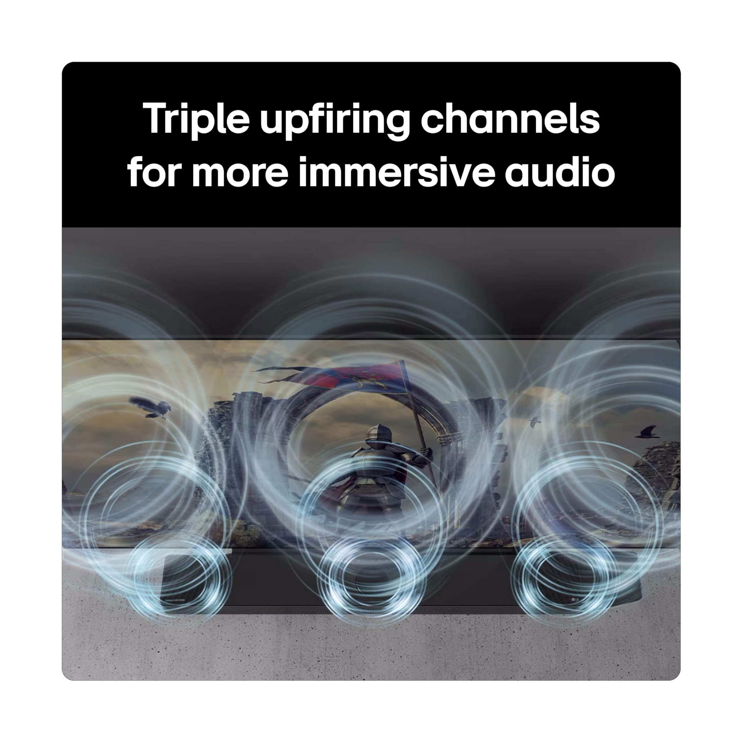 LG USC9S Bluetooth Soundbar for TV with Dolby Atmos & Wireless Subwoofer 3.1 channel