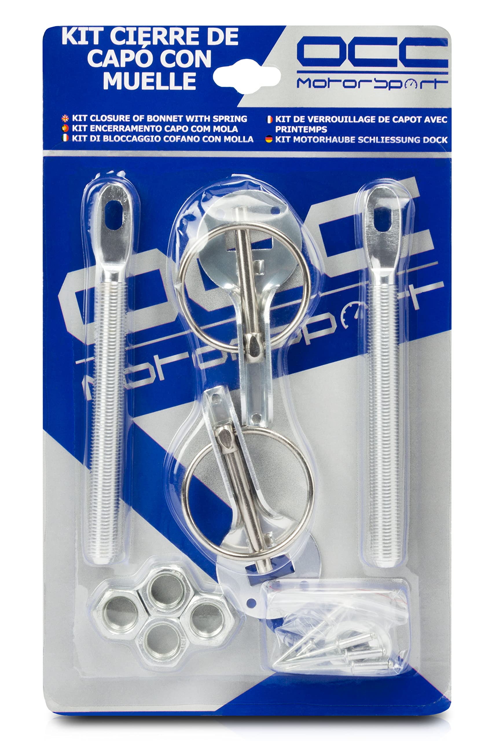 OCC MOTORSPORT BLACK KIT CLOSURE OF BONNET WITH SPRING