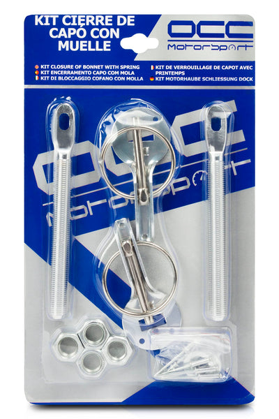 OCC MOTORSPORT BLACK KIT CLOSURE OF BONNET WITH SPRING