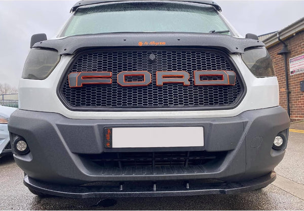 Front Splitter Compatible with Ford Transit MK8 2014-2019 Gloss Black