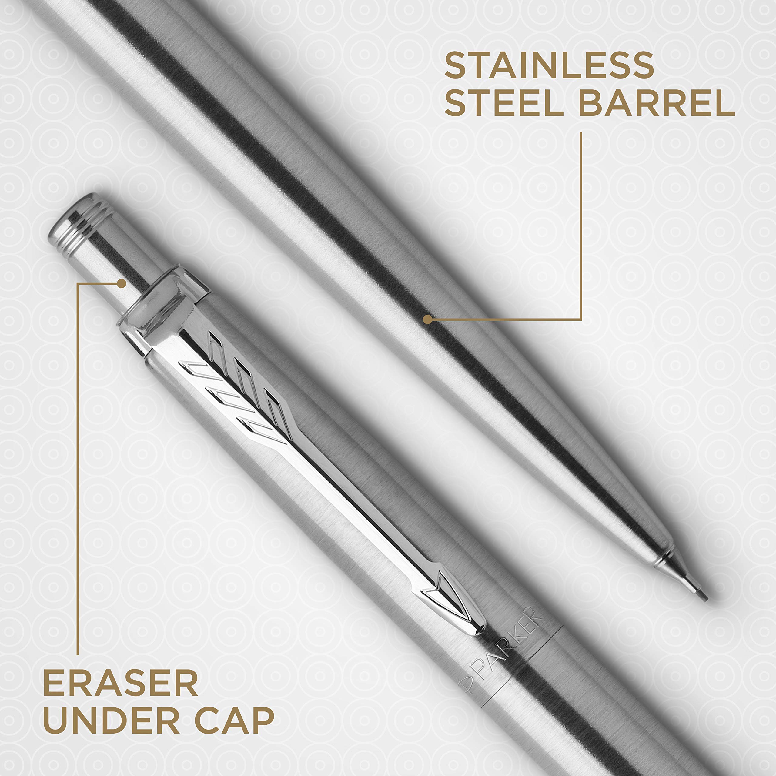 Parker Jotter Ballpoint Pen | Stainless Steel with Chrome Trim | Medium Point | Handwriting Pens & Stationery Supplies | Blue Ink | Gift Box