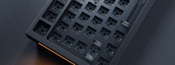 Glorious Gaming GMMK PRO 75% Barebones (Frame Only) - Modular Mechanical Gaming Keyboard, TKL Size (75%), 1.5kg Frame, RGB, Customisable, 5-Pin Switch Support, International/ISO Layout - Black Slate