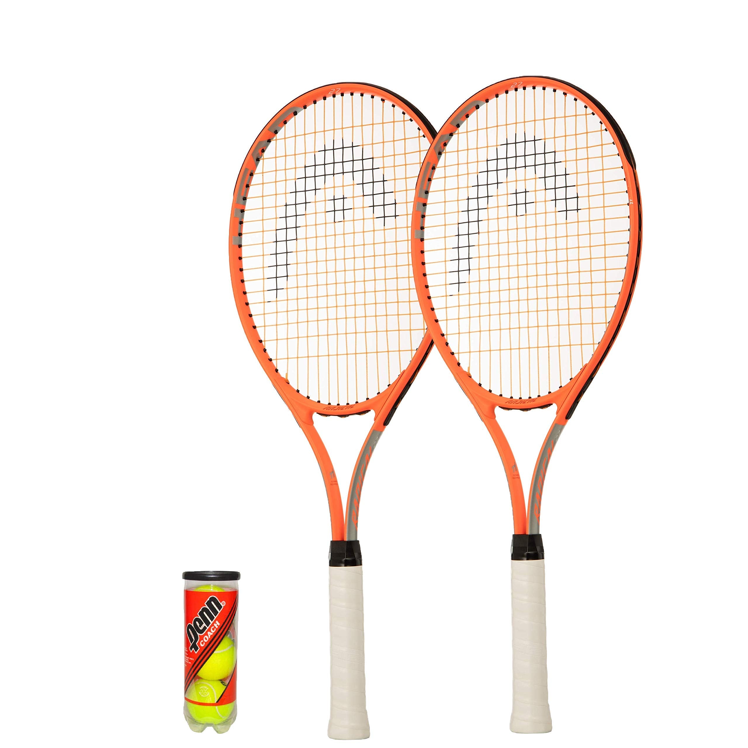 HEAD Radical Adult Tennis Rackets Set of 2 with Protective Covers and 3 Tennis Balls