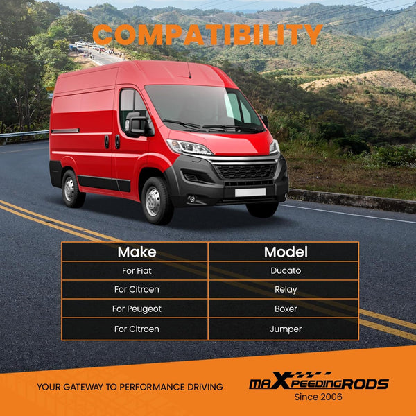 maXpeedingrods Air Suspension Spring Bag + 12V Compressor Kit for Fiat Ducato 1994-2024