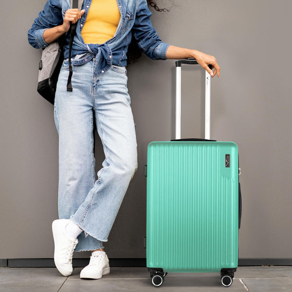 LUGG 15 Inch Vacay Cabin Case - 45x36x20 cm, Airline Approved Carry On Suitcase, ABS Lightweight Suitcase, Water Resistant Hard Suit Case with 360° Spinner Wheels, Carry On Bag with TSA Indent Lock