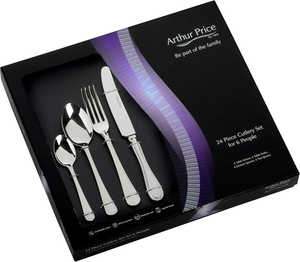 Arthur Price 24-Piece 18/10 Stainless Steel Britannia Box Set