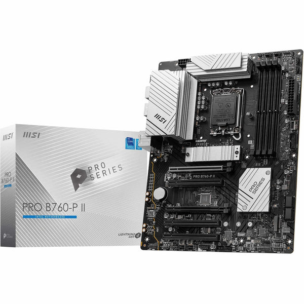 MSI B760 GAMING PLUS WIFI DDR4 Motherboard, ATX - Supports Intel 14th, 13th & 12th Gen Core Processors, LGA 1700 - DDR4 Memory Boost 5333+MHz/OC, 1x PCIe 4.0 x16, 2 x M.2 Gen4, 2.5G LAN, Wi-Fi 6E