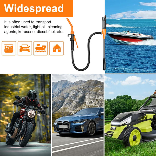 EAFCSZ Powered Battery Fuel Transfer Pump,Battery Operated Transfer Pumps with Quick Stop Nozzle,Water & Fuel Transfer Pump for Gasoline Diesel Oil Gas Water Fish Tank