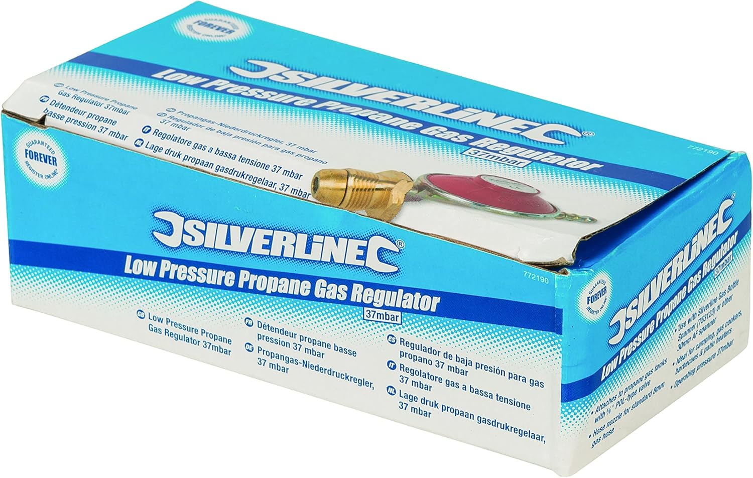 Silverline Low Pressure Propane Gas Regulator 1.5kg/hr (772190)