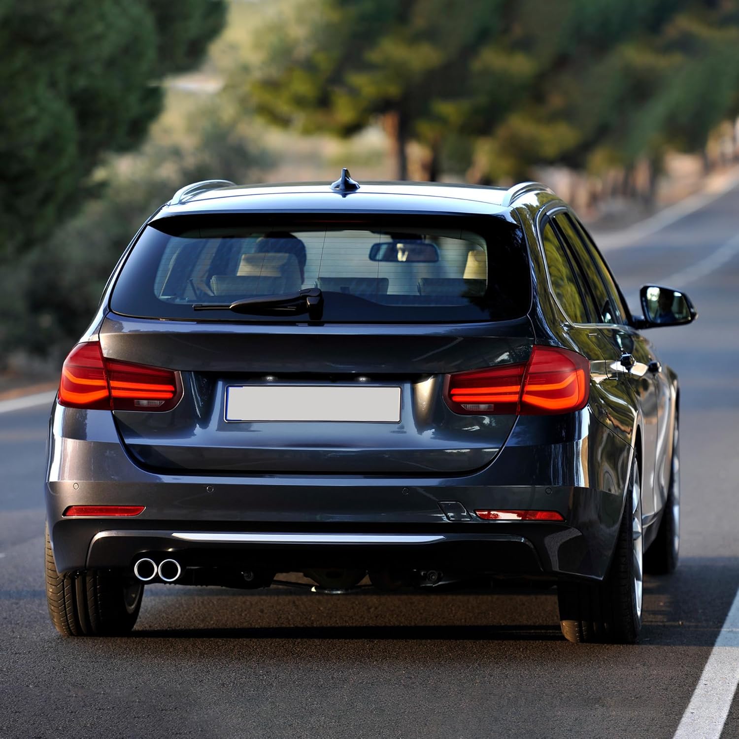 VLAND LED Rear Lights compatible with 3 Series Touring F31 2012-2018, w/Sequential Indicator, Driver & Passenger Side - Smoked