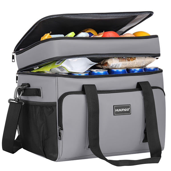 Hulongo Cool Bag Insulated Cooler Bag Waterproof Picnic Double Thermal Bag For Camping, Travel, Grocery Shopping & Fishing, 42L