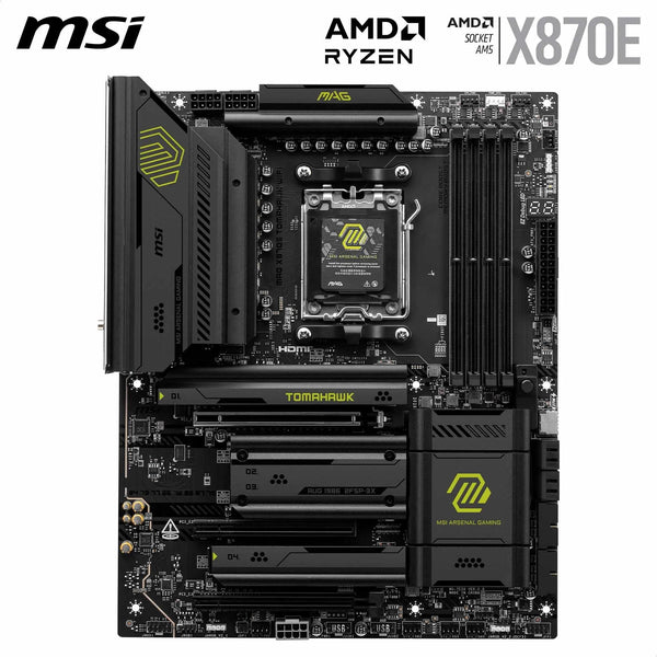 MSI X670E GAMING PLUS WIFI Motherboard, ATX - Supports AMD Ryzen 9000 / 8000 / 7000 Series Processors, AM5 - 80A SPS VRM, DDR5 Memory Boost 7800+ MHz/OC, PCIe 5.0 x16, M.2 Gen5, Wi-Fi 6E