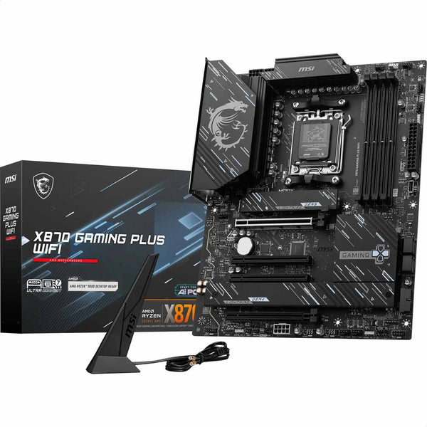 MSI X670E GAMING PLUS WIFI Motherboard, ATX - Supports AMD Ryzen 9000 / 8000 / 7000 Series Processors, AM5 - 80A SPS VRM, DDR5 Memory Boost 7800+ MHz/OC, PCIe 5.0 x16, M.2 Gen5, Wi-Fi 6E