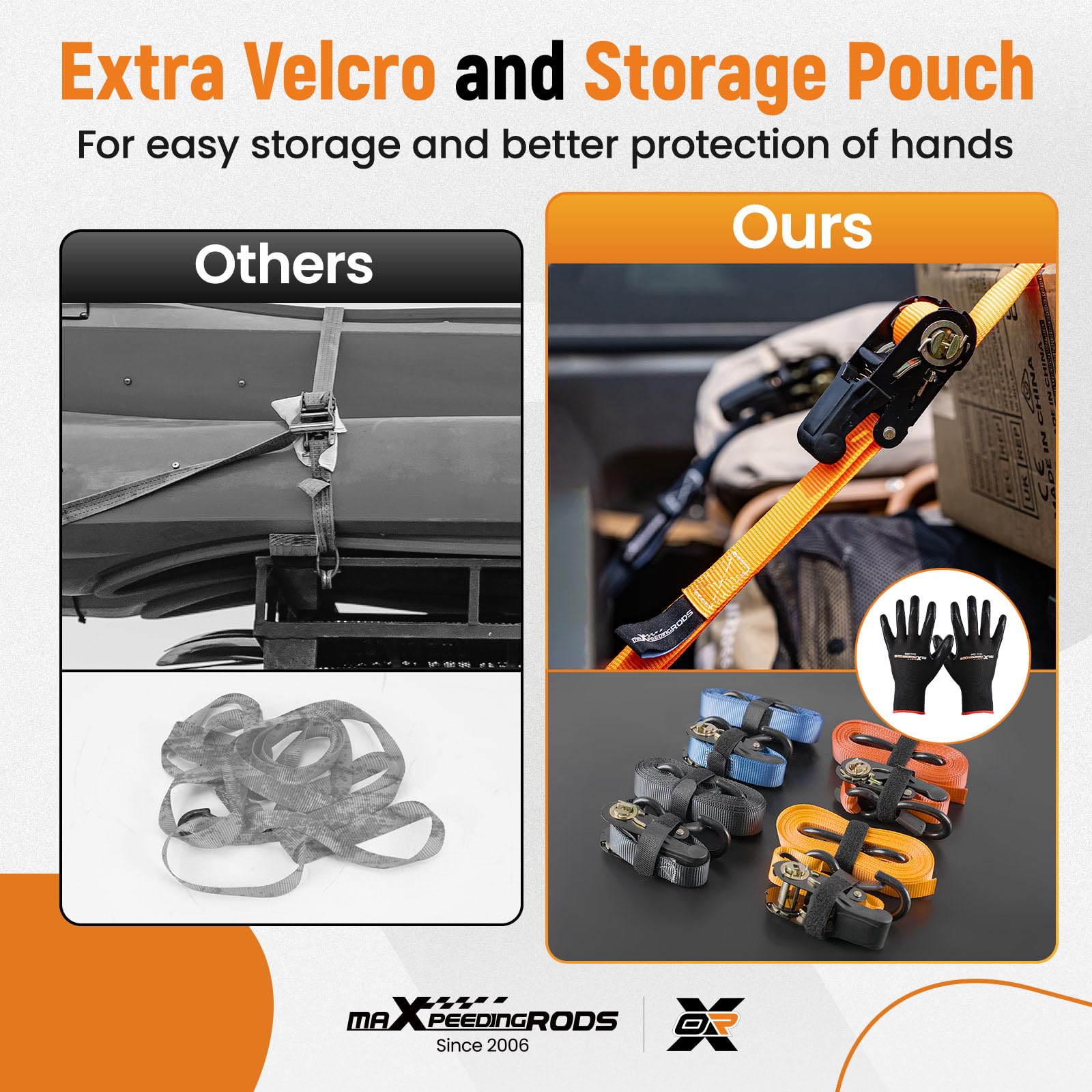 maXpeedingrods 4x 997kg Tie Down Straps 15ft (4.5m), Ratchet Straps 2200lb, Lashing Straps 25mm, Straps with safety clip S-hooks, motorcycle tie down straps, EN 12195-2 - Blue