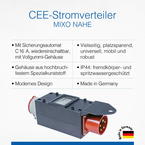 AS Schwabe Mixo Adapter/Power Splitter Versatile, Space-Saving, Universal, Mobile and Robust, 60703