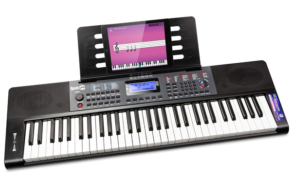 RockJam 88 Key Digital Piano with Full Size Semi-Weighted Keys, Power Supply, Sheet Music Stand, Piano Note Stickers & Simply Piano Lessons
