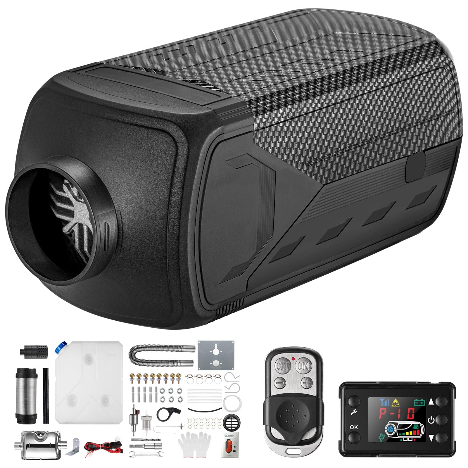 Redriver 8KW Diesel Heater 12V/24V Parking Fuel Heater, Night Air Heater with Premium Silencer, Upgrade Smart Remote Control For Truck, Boat, Car Trailer, Motorhomes, Campervans, Caravans