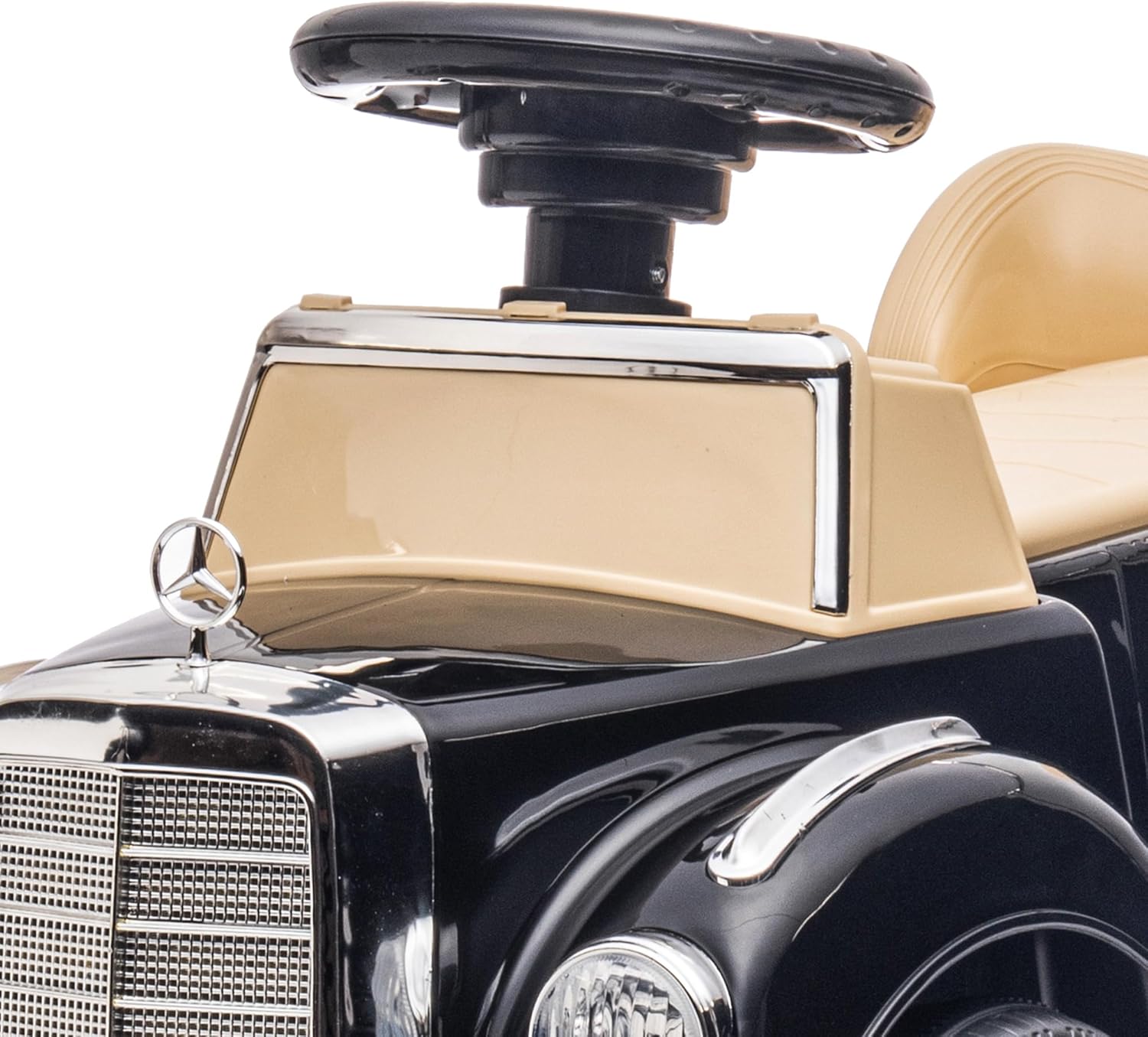 AIYAPLAY Ride on Sliding Car Foot to Floor for Kids, Mercedes-Benz 300S Licensed Ride on Toy with Anti-rollover Device, Under Seat Storage for 18-48 Months, Black