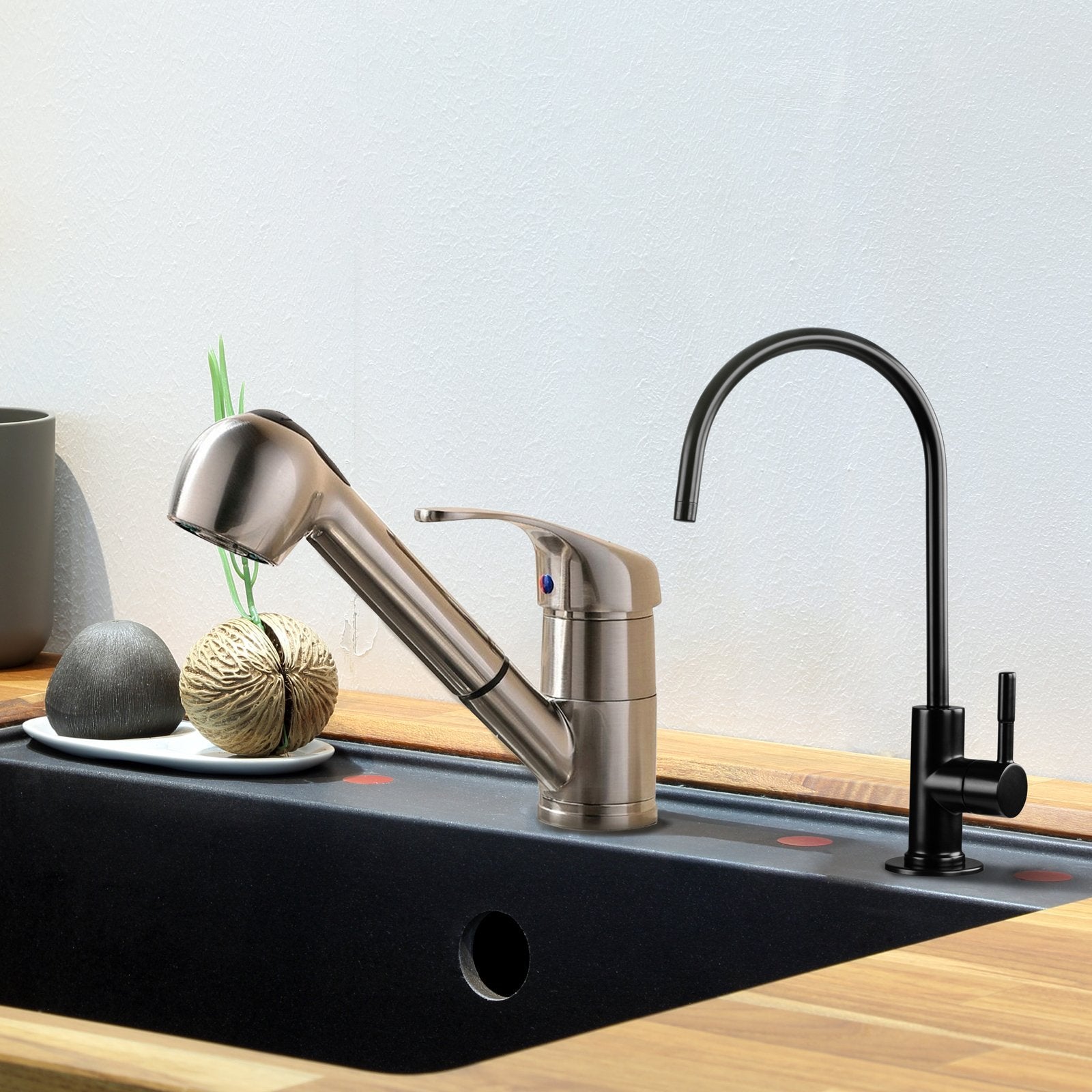 iSpring GA1-ORB Lead-Free Reverse Osmosis, Kitchen Bar Sink RO Drinking Water Faucet, Contemporary Style, High Spout, Oil Rubbed Black