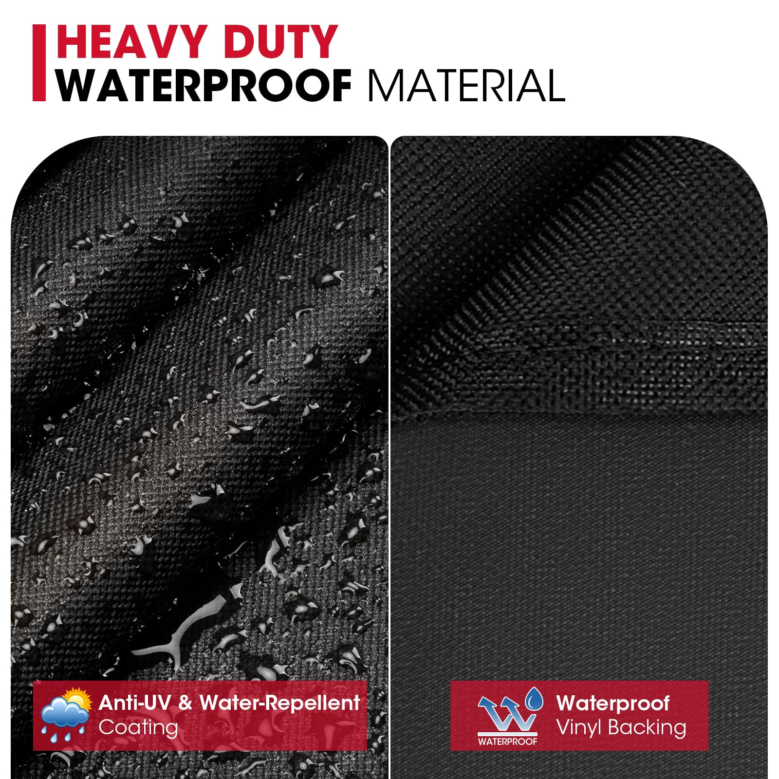 Unicook Barbecue Cover, Heavy Duty Waterproof Outdoor BBQ Gas Charcoal Grill Cover, UV Resistant Oxford Fabric, Fits Weber Char Broil Barbecues and