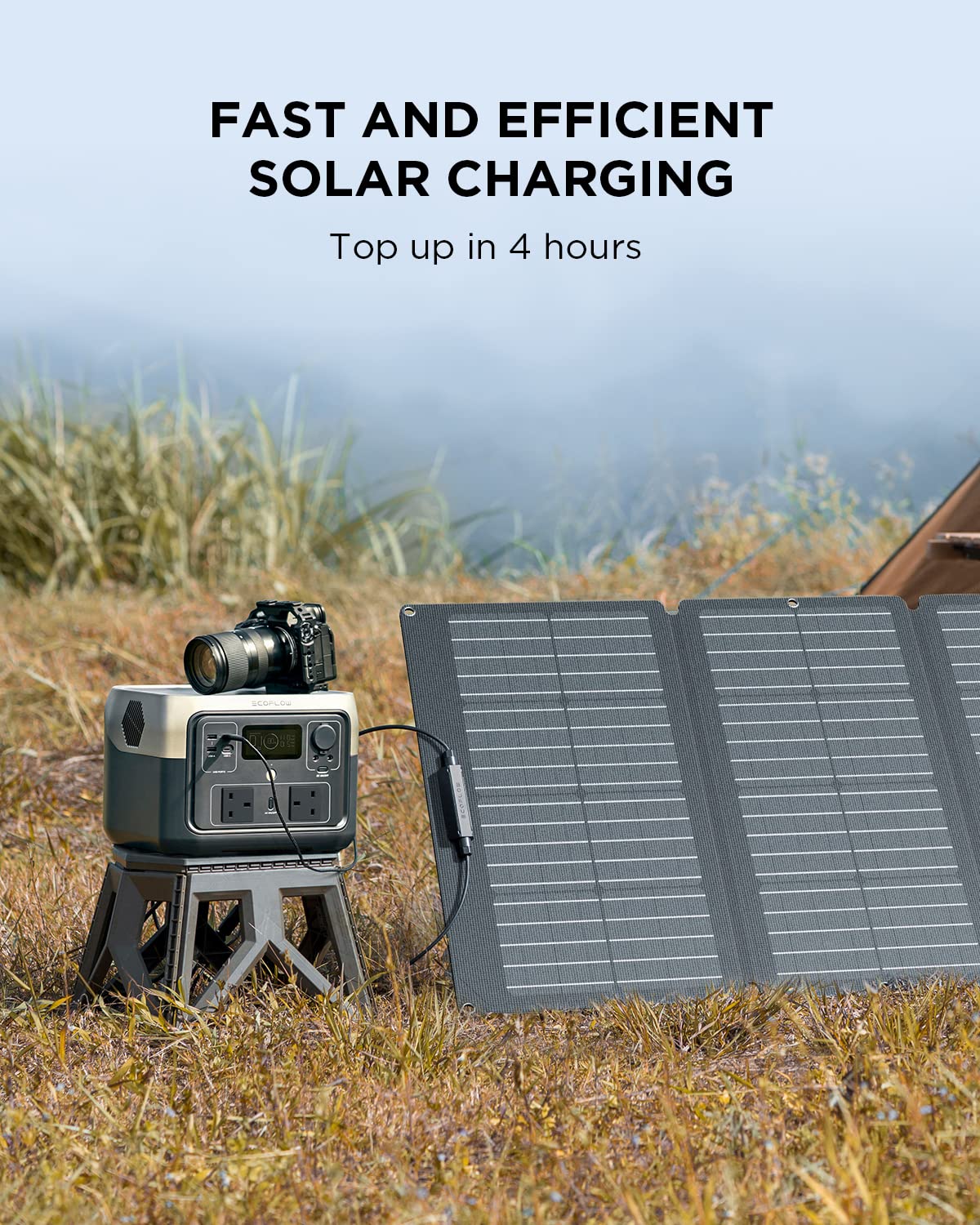 ECOFLOW Portable Power Station RIVER 2 MAX, 512Wh LiFeP04 Battery/ 1 Hour Fast Charging, Up To 1000W Output, Solar Generator (Panel Not Inc.) for Outdoor Camping/RVs/Home Use