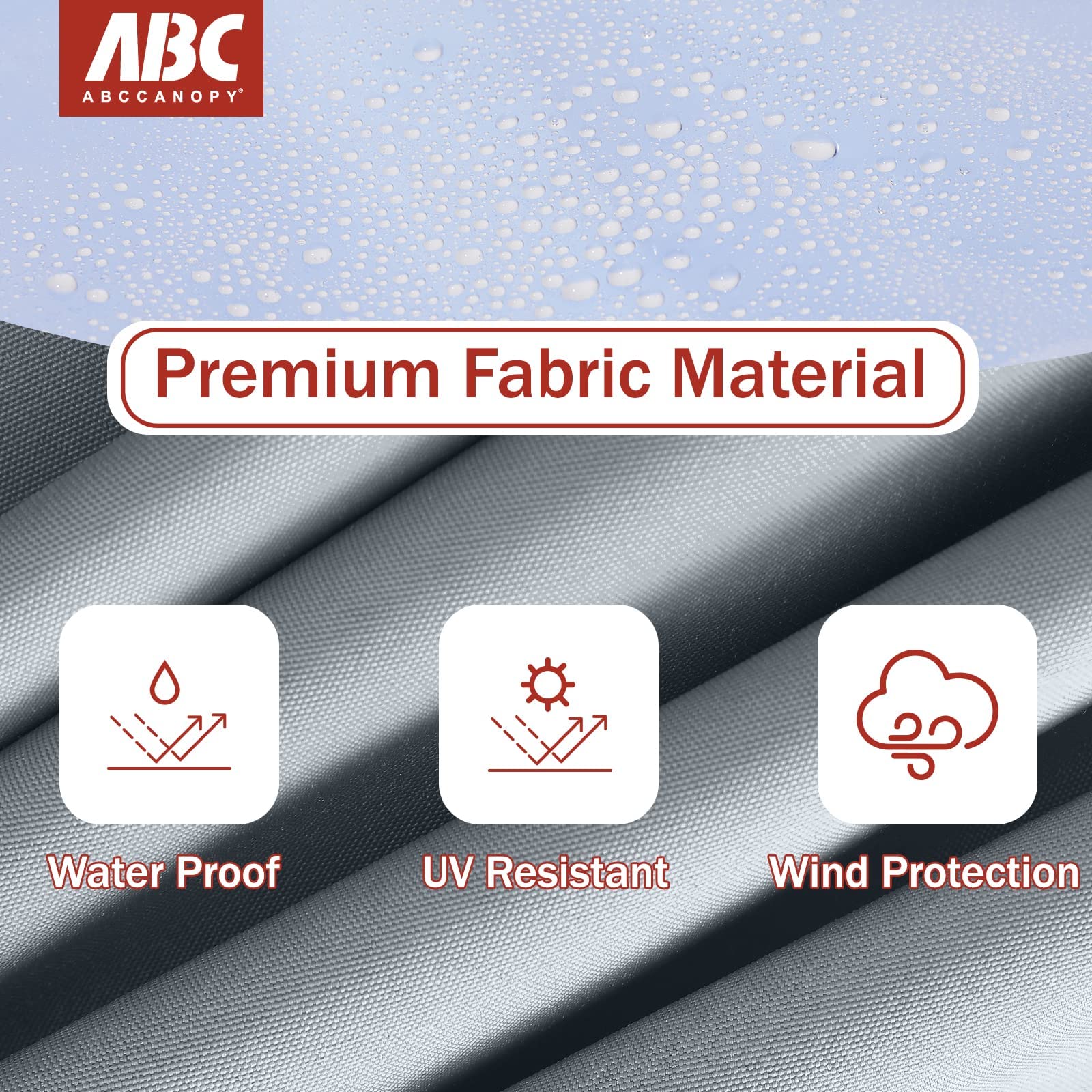 ABCCANOPY 2 Pack of 3M Gazebo Marquee Replacement Exchangeable Side Panel Wall Panels Walls,Grey