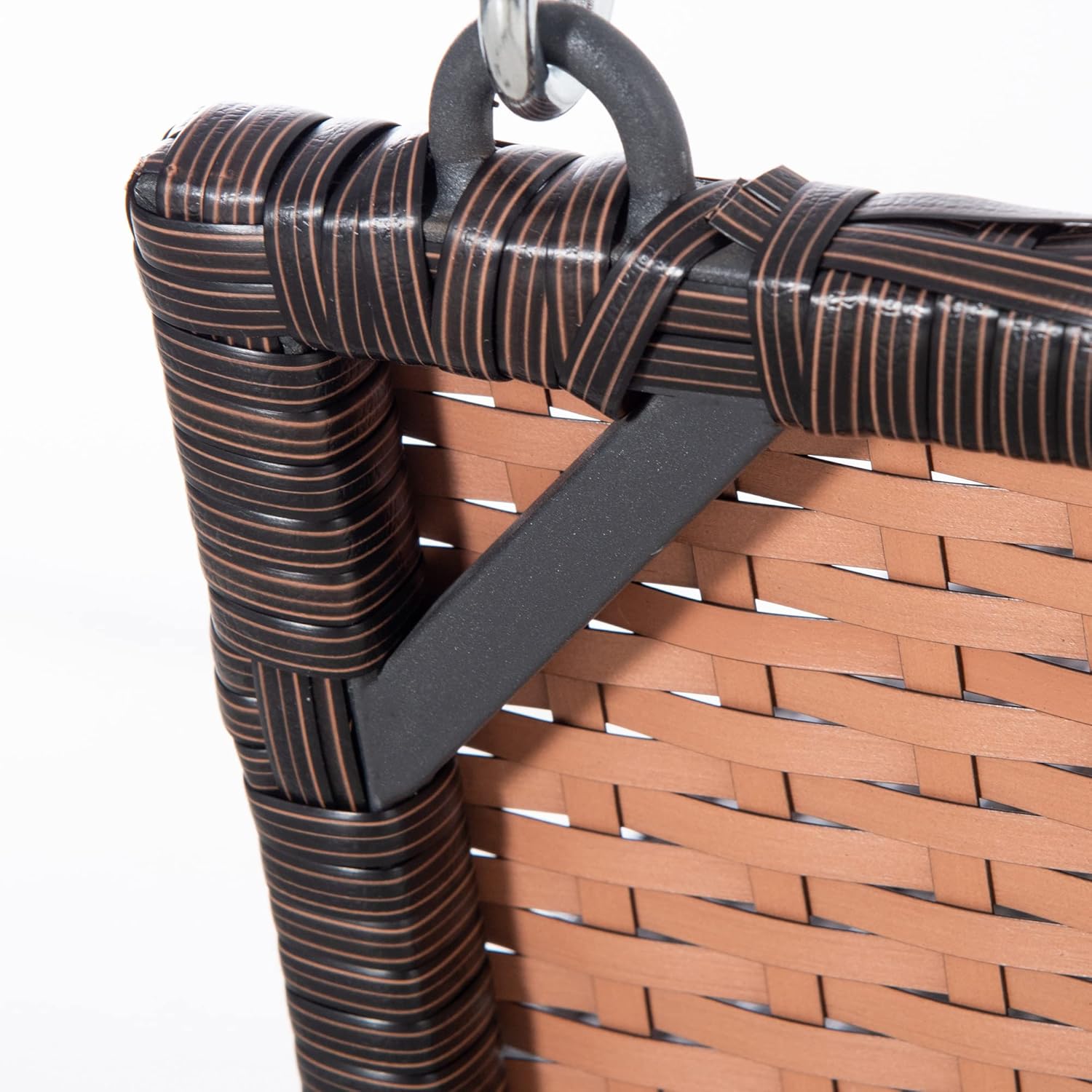 Outsunny 2 Seater Rattan Garden Swing Chair, Porch Swing Bench Loveseat with Cushion, Wicker Outdoor Hanging Swinging Seat with 2 Metal Chains, 250 KG Capacity for Patio, Balcony, Cream White