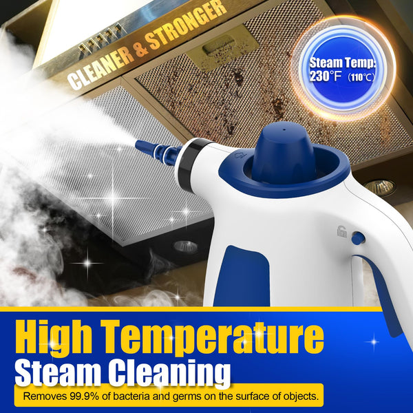 Hand Held Steam Cleaner, Portable Steam Cleaners, Steam Cleaner Handheld, Comes with 9-Piece Accessories for Multi-Surface Stain Removal, Perfect for