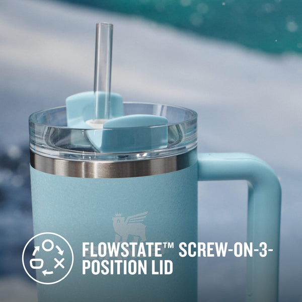 STANLEY Quencher H2.0 Flowstate Tumbler 1.2L - Cold for 11 Hours - Iced for 48 Hours - Metal Water Bottle with Straw, Handle and Lid - Dishwasher Safe - Travel Mug for Cold Drinks