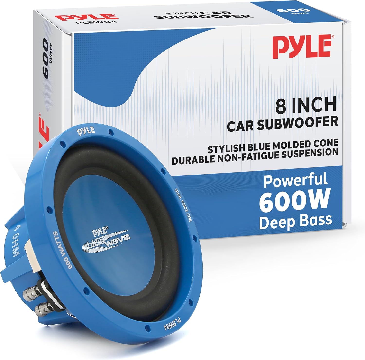 Pyle PLBW84 600W 8-Inch Blue Wave High Power Subwoofer