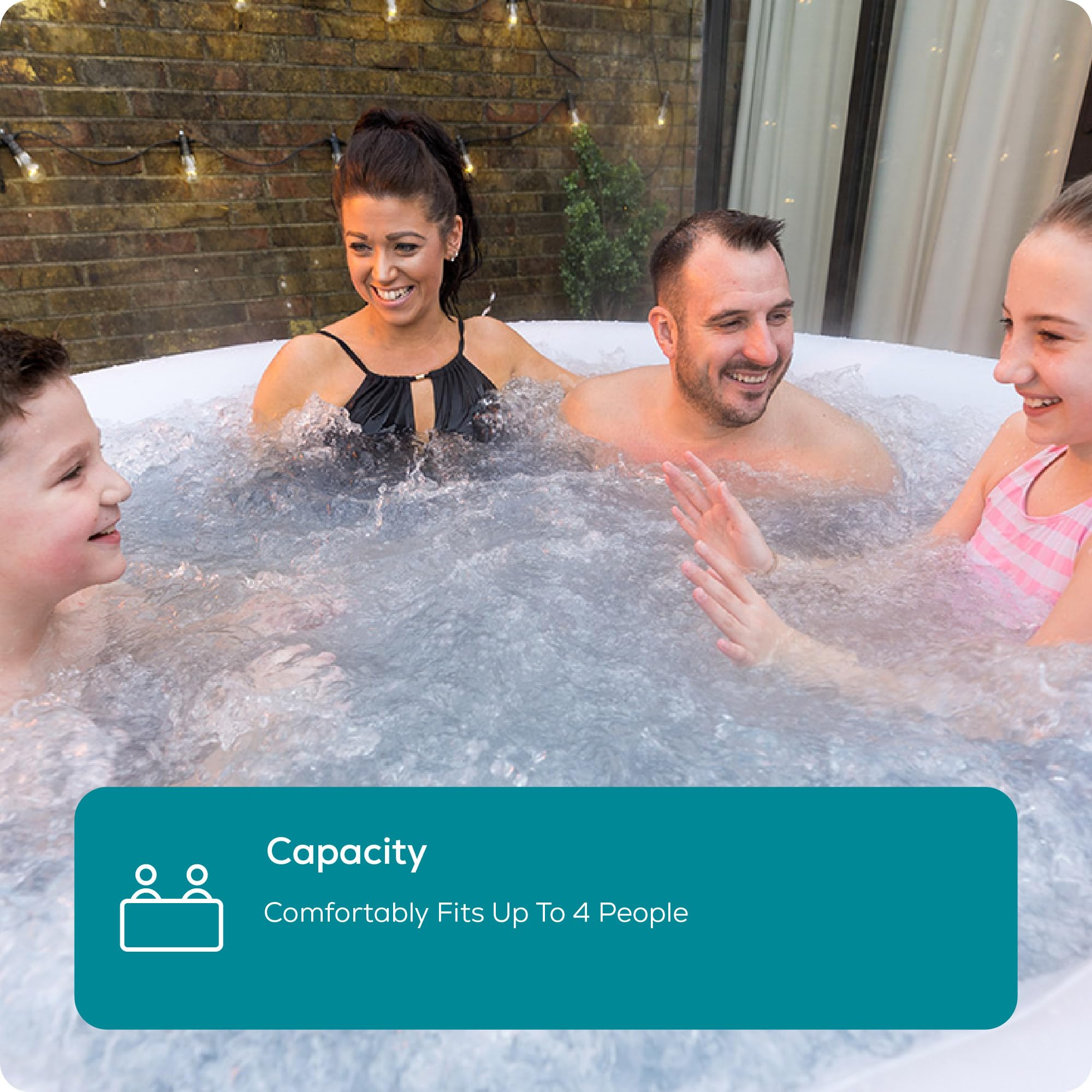 Lay-Z-Spa Boracay Smart Signature AirJetInflatable Hot Tub with App-Control 2-4 person