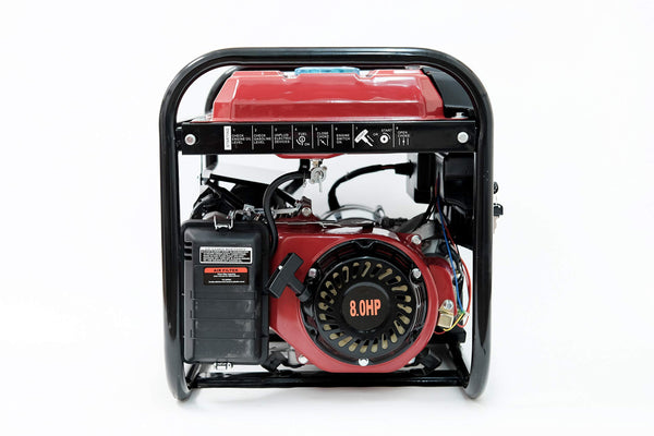 T-MAX Portable Petrol Generator 6000-WE ~ 3.0 KVA 8HP ~ Quiet Power Electric Key Start (Electric Key Start/Recoil Start)