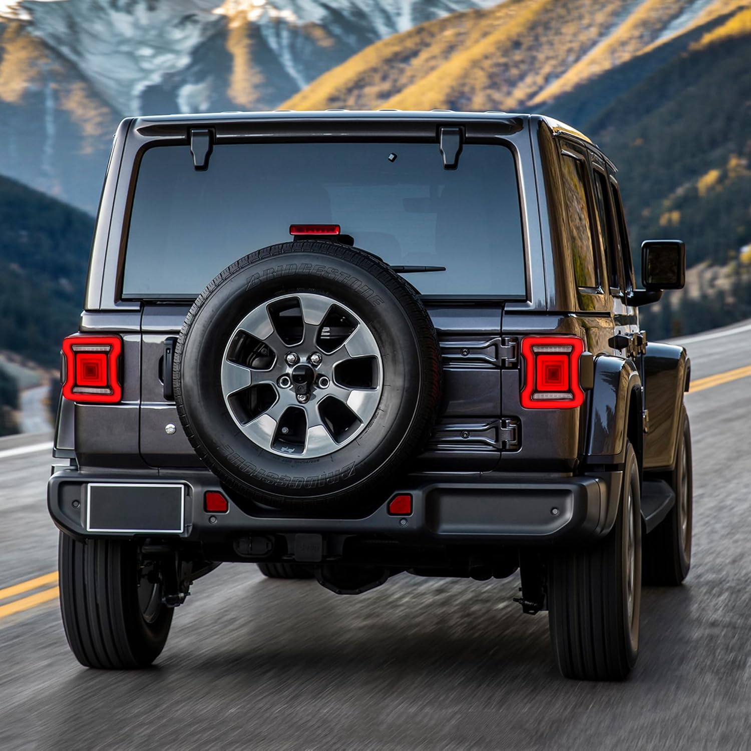 VLAND Compatible Rear Lights for J-eep Wrangler JL 2018-2023 4th Gen (Not Fit for 2018 Wrangler JK) Tail Light Set (Red)