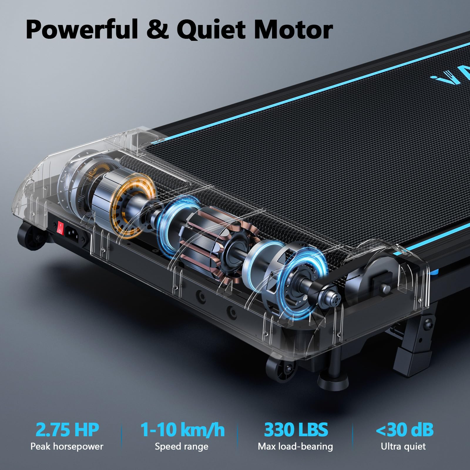 VANNECT Upgraded Walking Pad with 9/12% Incline, 1-10KM/H＆1-14KM/H Under Desk Treadmill, 2.75HP/3.0HP Quiet Jogging Running Walking Pad Treadmill with 330LBS & 400LBS Capacity, Magnetic Remote Control