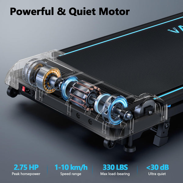 VANNECT Upgraded Walking Pad with 9/12% Incline, 1-10KM/H＆1-14KM/H Under Desk Treadmill, 2.75HP/3.0HP Quiet Jogging Running Walking Pad Treadmill with 330LBS & 400LBS Capacity, Magnetic Remote Control