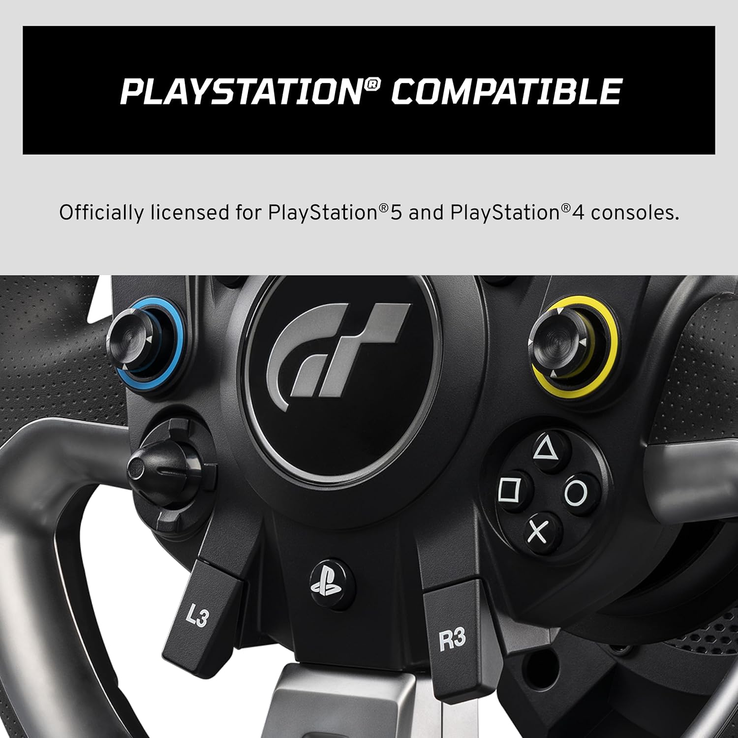 Fanatec Officially Licensed Gran Turismo DD Pro PlayStation® Sim Racing Steering Wheel, Base and Pedals – Polyphony Digital Wheel, 5 Nm FluxBarrier Direct Drive, 2-Pedal Set for PC, PS5, PS4