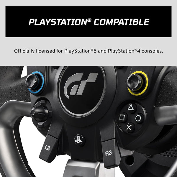 Fanatec Officially Licensed Gran Turismo DD Pro PlayStation® Sim Racing Steering Wheel, Base and Pedals – Polyphony Digital Wheel, 5 Nm FluxBarrier Direct Drive, 2-Pedal Set for PC, PS5, PS4